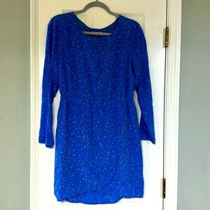 Blue long sleeve dress